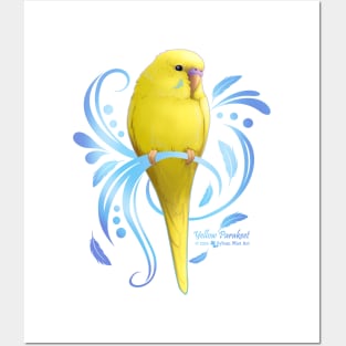 Yellow Parakeet Posters and Art